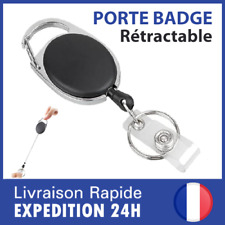 Porte badge enrouleur rétractable porte anneau clés carte bureau, infirmière ...