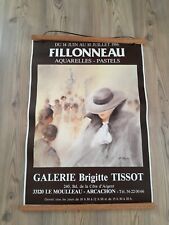 Ancienne affiche 1986 Exposition Arcachon Brigitte TISSOT Poster FILLONNEAU 