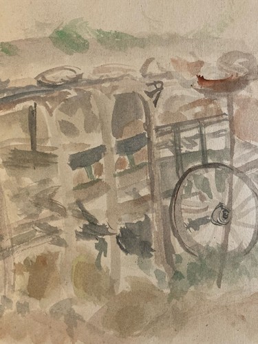 Peinture 1960 aquarelle - peinture,
