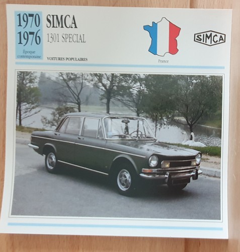 Simca 1301 special - 1301, carte
