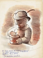 LA9-AUTOGRAPHE-LITHO-MADELEINE