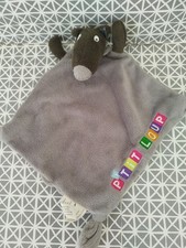 Doudou plat loup gris P'tit