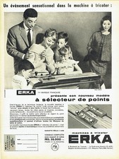 Publicité Advertising 028  1959  Erka  machine à tricoter sélécteur points