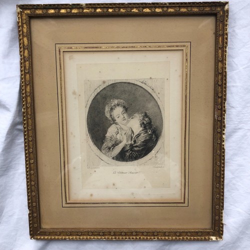 Gravure premier baiser - gravure, d'