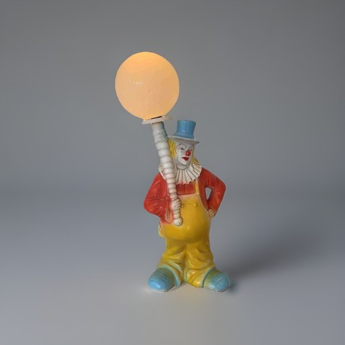 Lampe céramique clown - clown, vintage