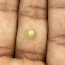 Vert Jaune Mélange Couleur Forme Ronde Rose Coupe Naturel Diamant Seul 0.54cts,