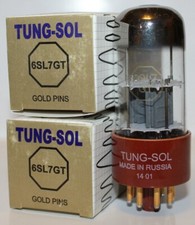 Paire Assortie Tung Sol 6SL7GT/6SL7 Or Broche Tubes, Tout Neuf en Boîte