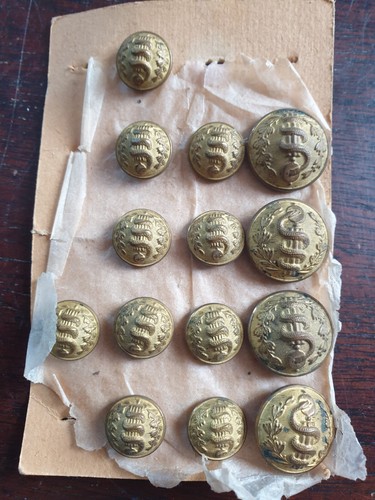Antique military buttons - antique,