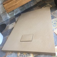 BAC À DOUCHE STRONG EFFET PIERRE RECEVEUR ARDOISE RÉDUCTIBLE BONDE INCLUSE