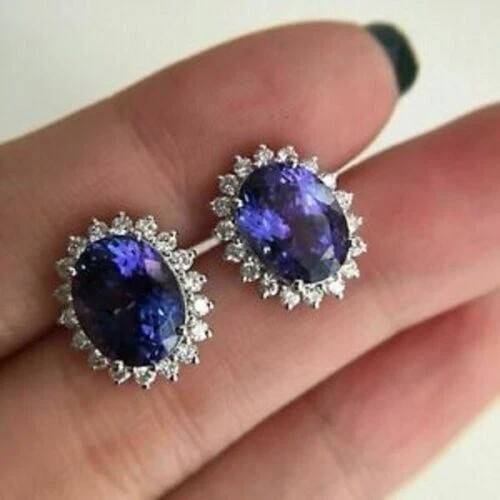 Boucles oreilles tanzanite - boucles, d'oreilles
