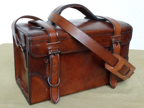 Sac cuir vintage mallette - sac, en