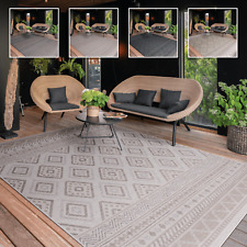 Tapis Intérieur & Extérieur Balcon Terrasse Cuisine Motif Ethnique Boho Moderne
