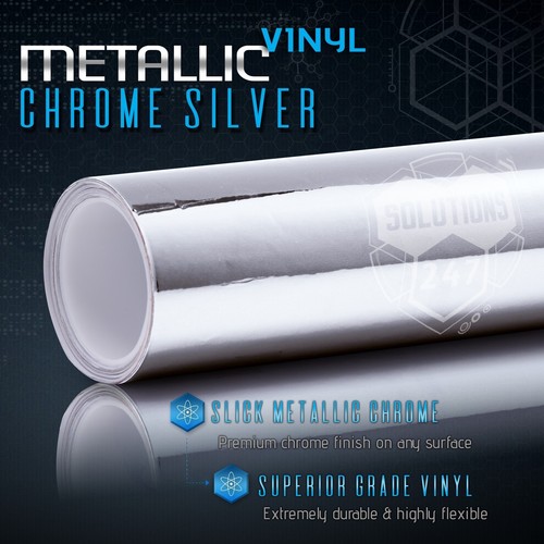 Silver chrome mirror vinyl - chrome,