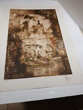 Lithographie signée &numérotée de Kleinmann Alain: les écoliers