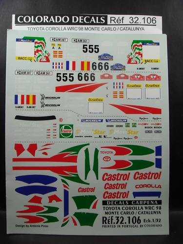 Decals toyota corolla - decals, 1/32
