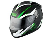 iXS Casque Intégral Hx 420 Vitesse Schwarz-Grün-Weiß de Moto En Fibre Verre
