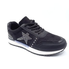 Baskets Tennis Chaussures Sneakers Femme 35 36 37 - Noir Gris Blanche Sport