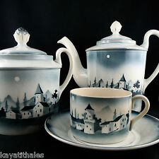 Ancien Service à Café/Thé Faïence THÉOFILE FENAL à BADONVILLER tasses/limoges...