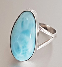 5,20g Bague en Larimar sur argent taille 54,5 ou 7 US