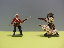 BRITAINS - William Britain - Zoulou contre soldat anglais - Zulu !