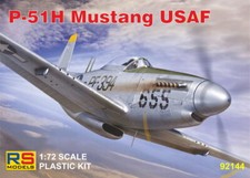 P-51h MUSTANG USAF (4 Decal V. Pour USA) 1:72 Plastique Model Kit Rs Models
