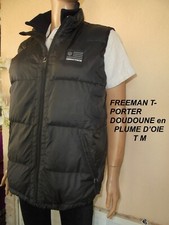 FREEMAN T-PORTER BLOUSON DOUDOUNE EN PLUMES & DUVET SANS MANCHE HOMME  NOIR T M