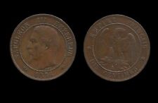SECOND EMPIRE . NAPOLEON III , TÊTE NUE . 10 Centimes 1856 A . (PARIS ) .