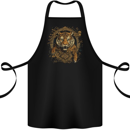 Tigre féroce avec fond - un,