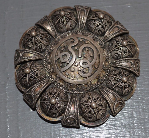 Ancienne broche médaillon - ancienne,