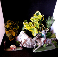 quiralu,BF,GM...?cowboy à cheval,camp indiens,feux trace peinture origine(B3)