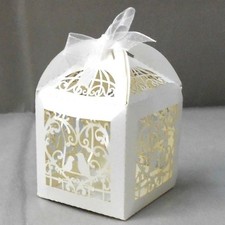 25 boîtes à dragées baptême mariage cage oiseaux