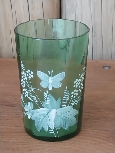 Ancien grand verre émaillé - ancien,