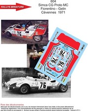 Decals ref 0604 simca - 0604, cg