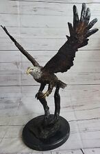 Perché Oiseau De Bronze Statue Sculpture Ornithology Aigle Hawk Falcon