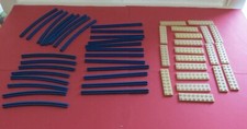 LEGO LOT DE RAILS BLEUS ET DE TRAVERSES