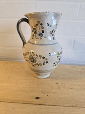 cruche a eau talavera decoration florale 1950 H 21cm pichet pot a eau