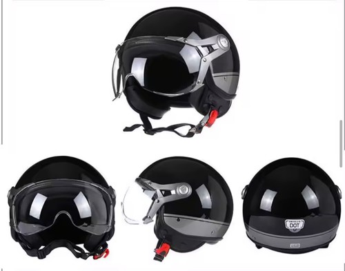 Casque moto vintage avec - de,
