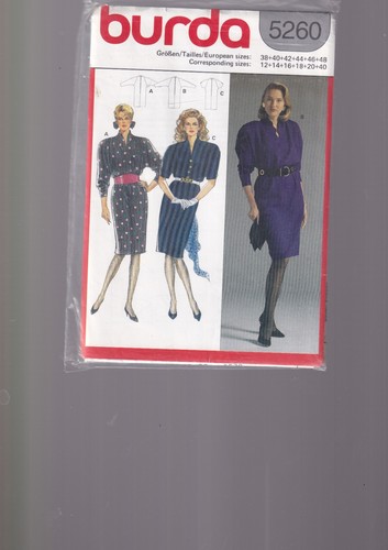 Patron burda 5260 robe - ,