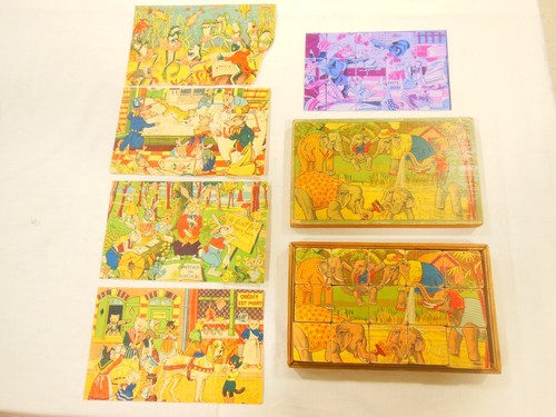 Ancien jeu cubes bois - bois,