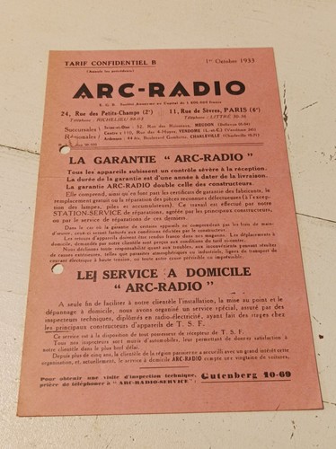 Ancienne publicite prospectus - publicite,