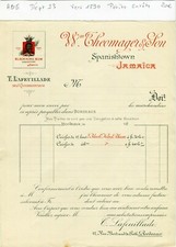 Dépt 33 - Bordeaux 12 Rue Bertrand de Goth - Petite Entête Rhum Jamaïcain - 1890