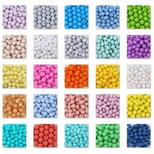 10 Perle 12mm Silicone Couleur