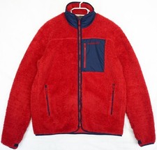 Veste pull homme Norrona Warm3 Red Deep Pile Fleece Sherpa Full Zip L
