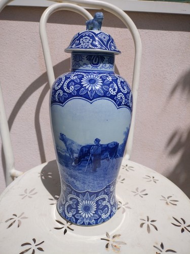 Vase faïence delft vintage - faïence,