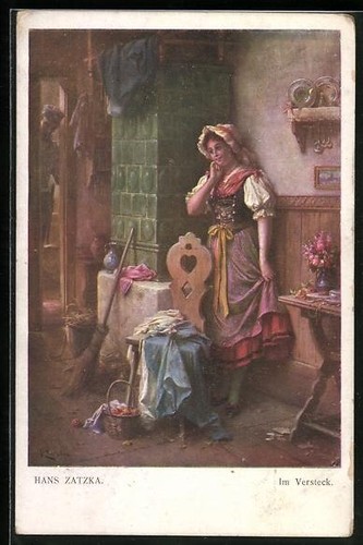 Carte postale artiste hans - carte,