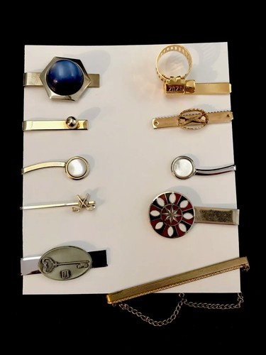Vintage tie clips - 10,