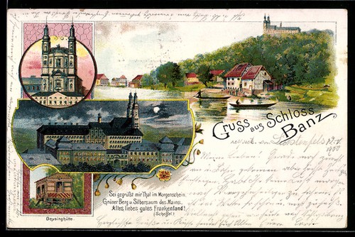 Lithographie banz château - banz,,