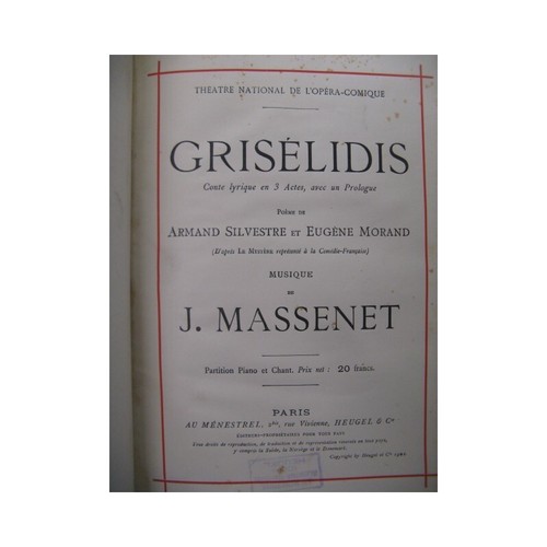 Massenet jules grisélidis - massenet,