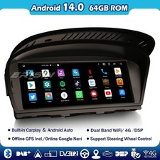 4G+64G 8-Core Android 14 Autoradio BMW E90 E91 E60 E61 E63 E64 CCC CarPlay DAB+
