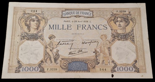 1000 francs 1938 - 1000,
